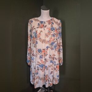Floral Print Women's Long Sleeve Dress